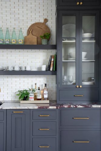 Eagle Lane Dark Cabinets & Sink Close-Up