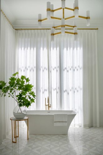Golf Course Drive bathroom curtains