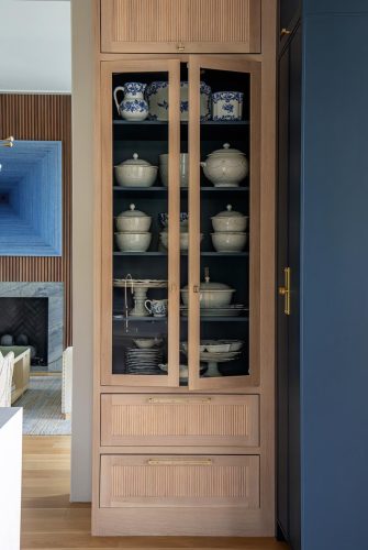Crane Island glass cabinets