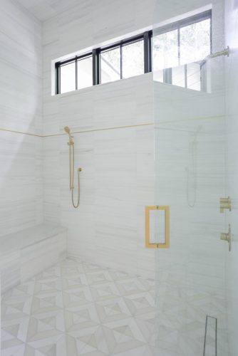 Golf Course Drive glass shower