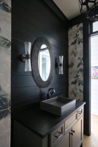 Ochre Oval Mirror Bathroom