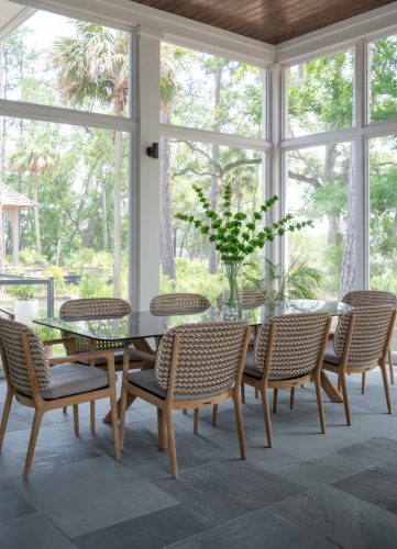 Wintercrest sunroom dining table