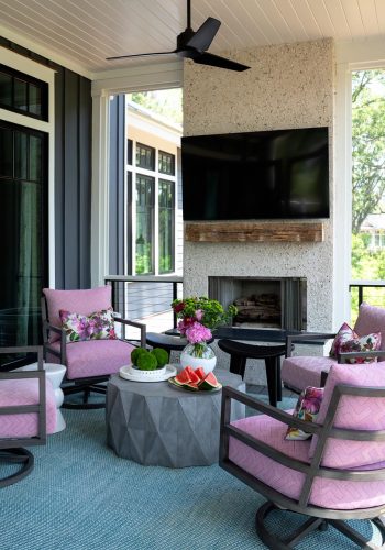 Wren Road Pink seating area