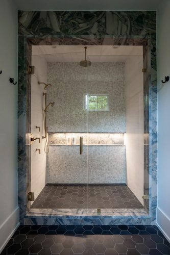 Eagle Lane Shower with lights