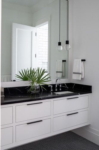 Golf Course Drive black counter bathroom